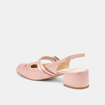 Loris Blush Satin Heels - Dolce Vita