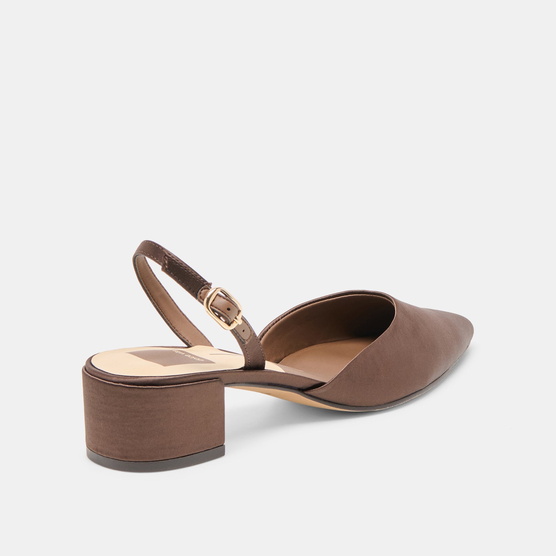 Carel Dk Brown Satin Heels - Dolce Vita