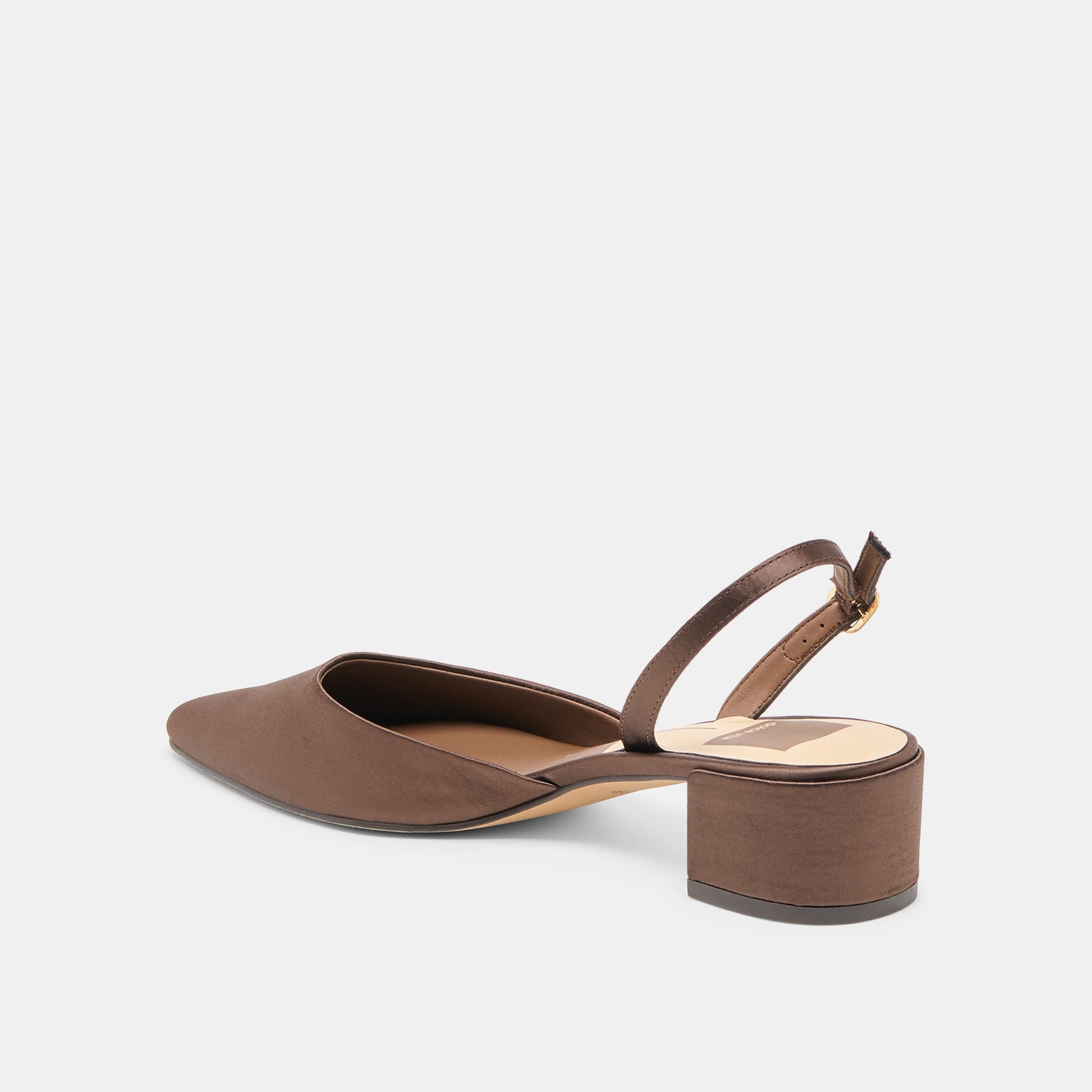 Carel Dk Brown Satin Heels - Dolce Vita