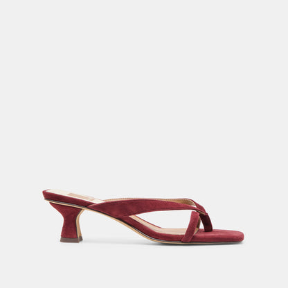 Brevel Oxblood Suede Heels - Dolce Vita