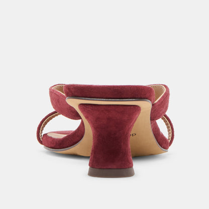 Brevel Oxblood Suede Heels - Dolce Vita