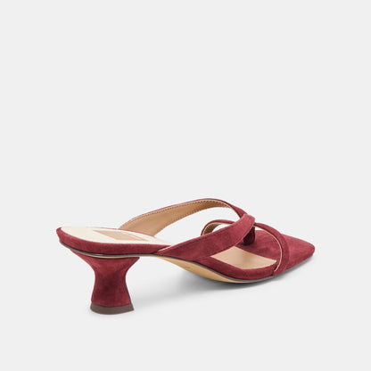 Brevel Oxblood Suede Heels - Dolce Vita