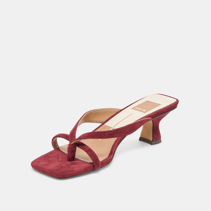 Brevel Oxblood Suede Heels - Dolce Vita