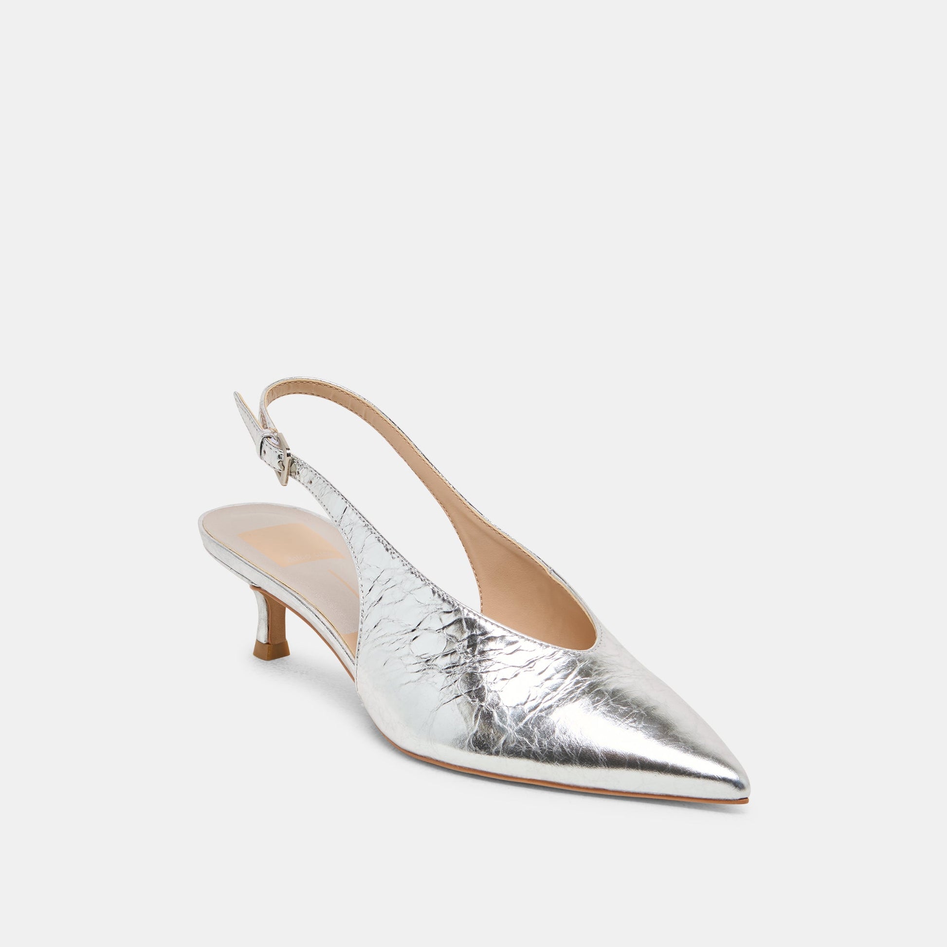 ALENNA HEELS SILVER DISTRESSED LEATHER - Dolce Vita