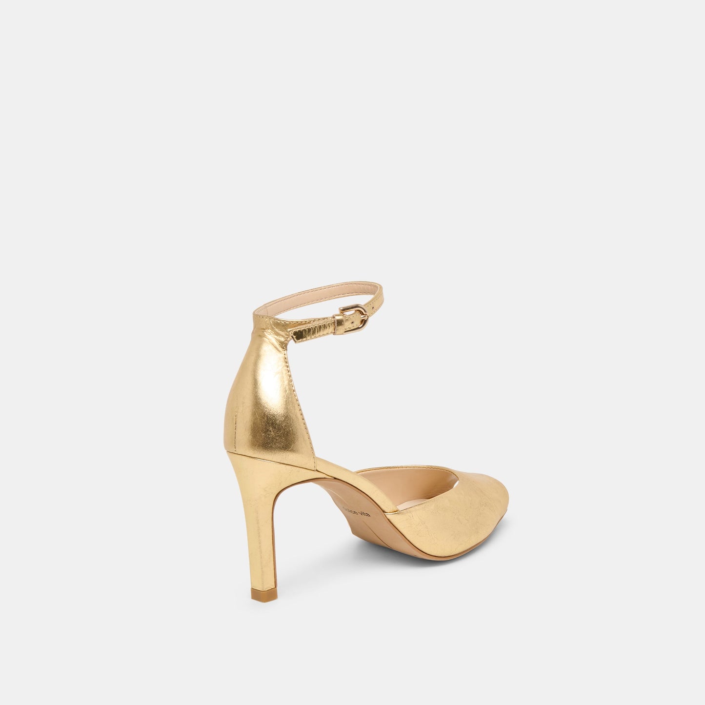 Serlo Gold Crinkle Patent Heels - Dolce Vita