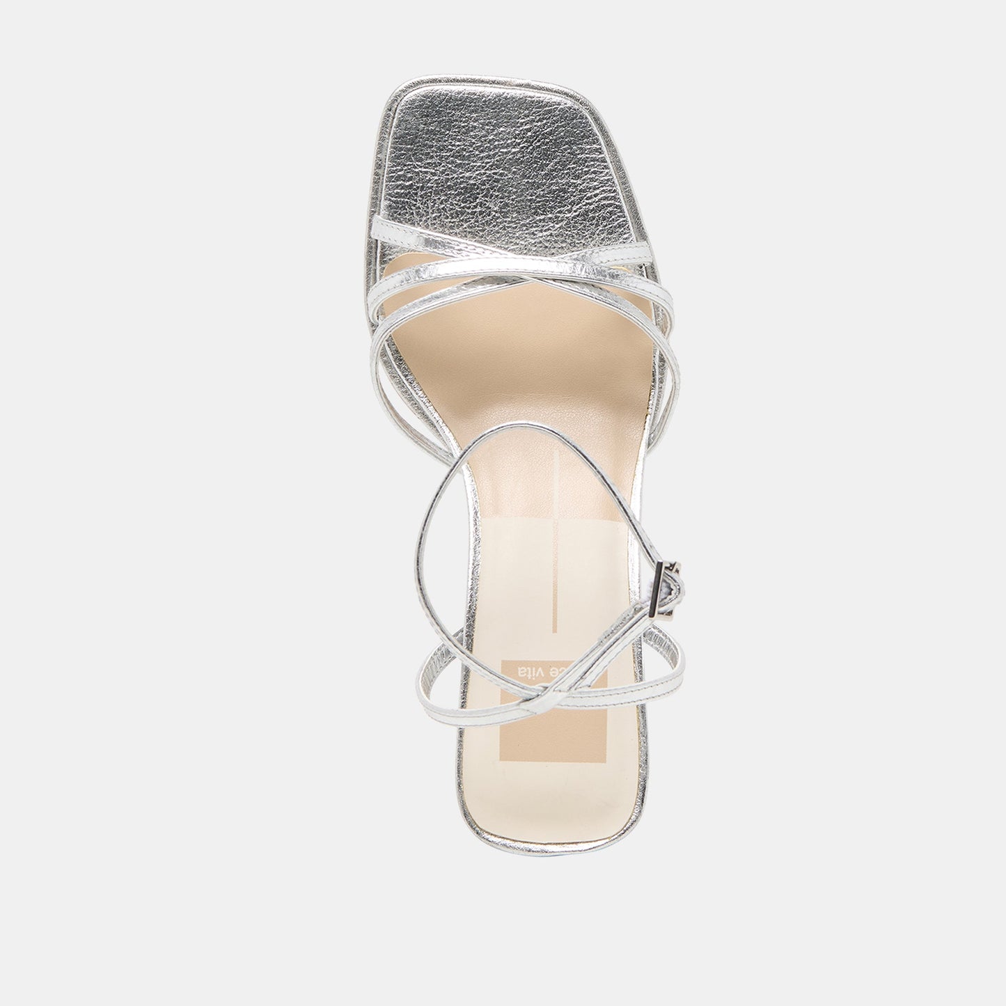 Manji Silver Metallic Leather Heels - Dolce Vita