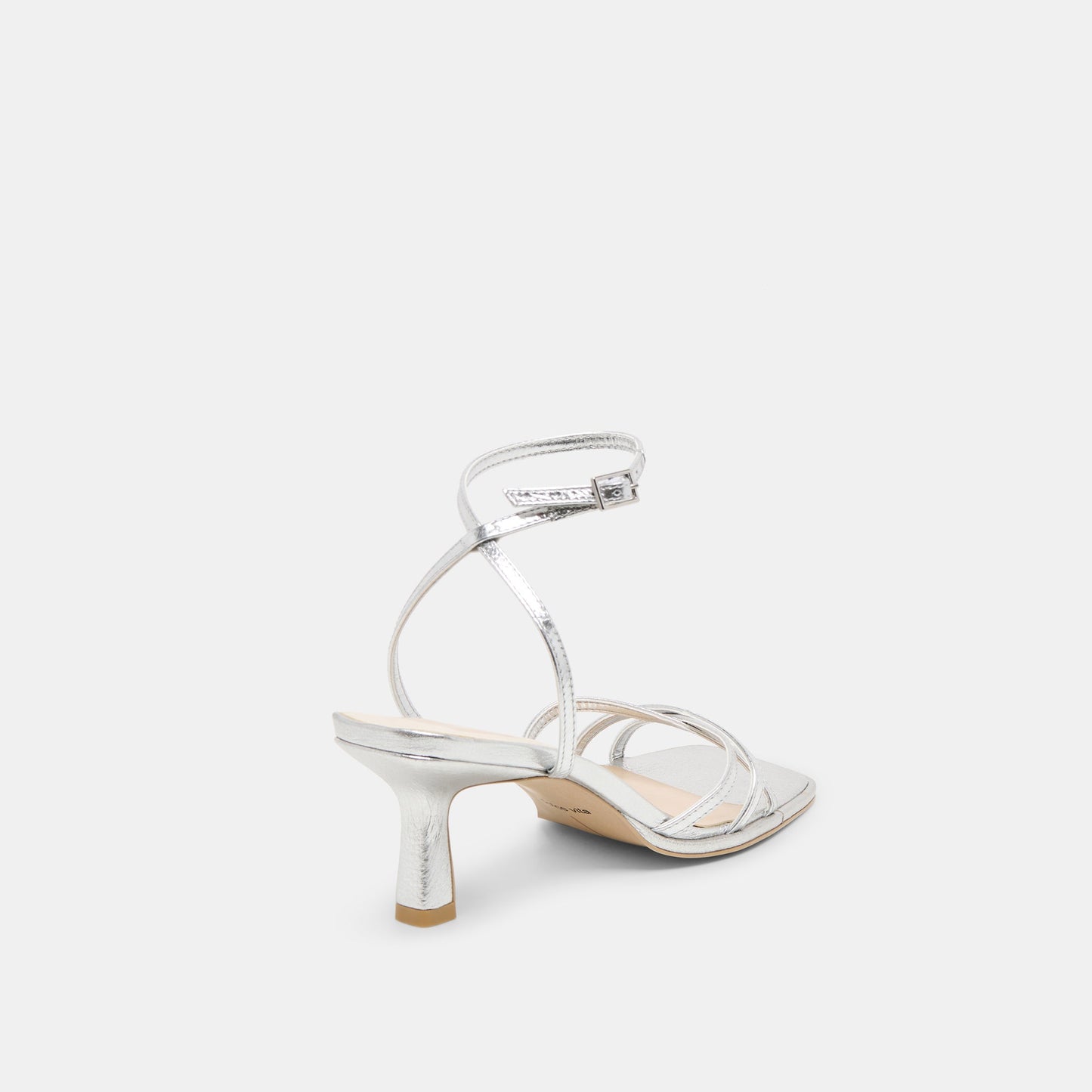 Manji Silver Metallic Leather Heels - Dolce Vita