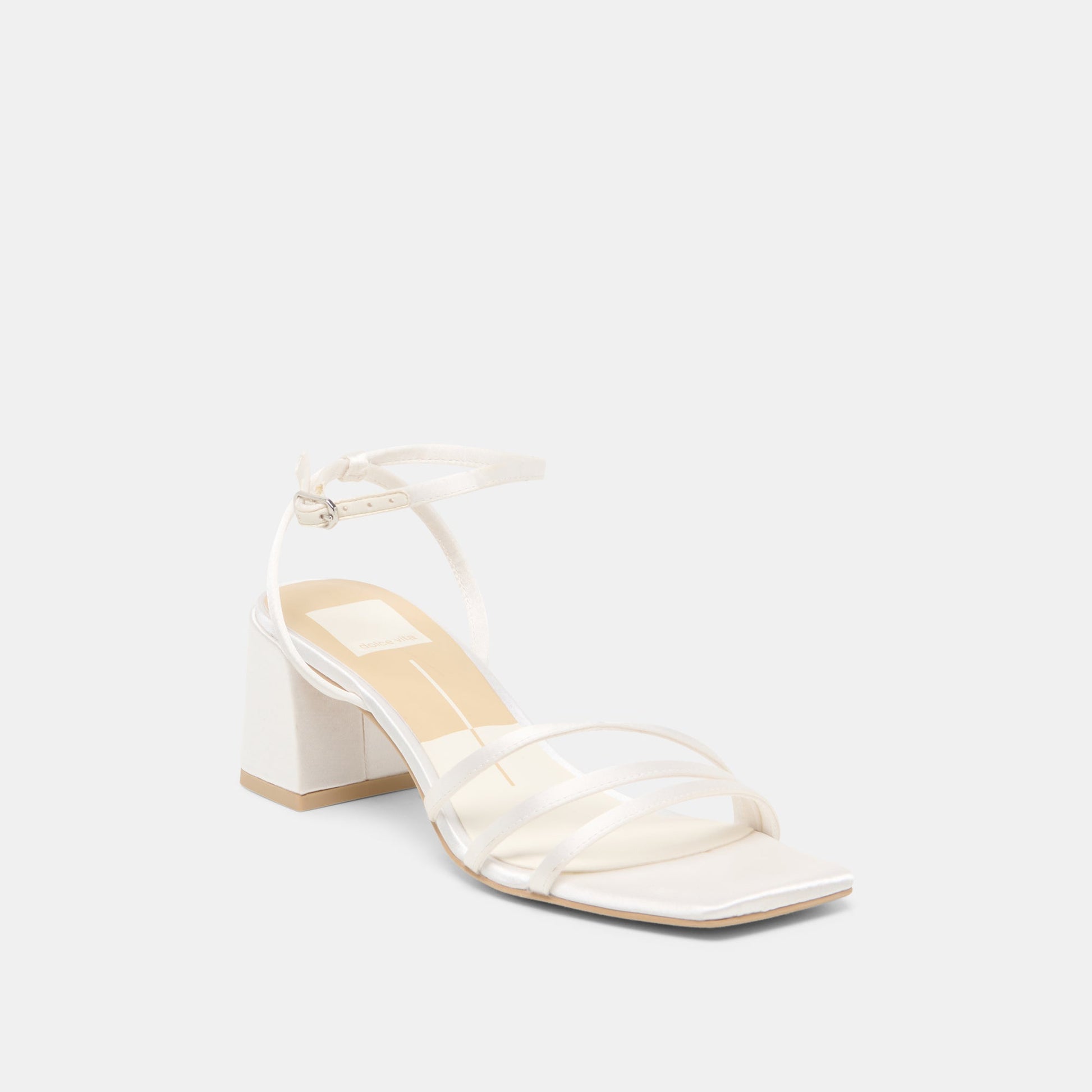 Ysabel True White Satin Heels - Dolce Vita
