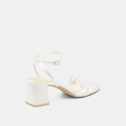 Ysabel True White Satin Heels - Dolce Vita