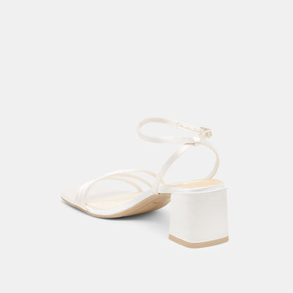 Ysabel True White Satin Heels - Dolce Vita