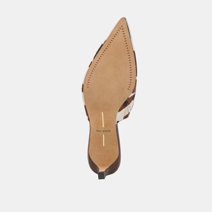 Lexy Cocoa Taurus Calf Hair Heels - Dolce Vita