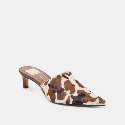 Lexy Cocoa Taurus Calf Hair Heels - Dolce Vita
