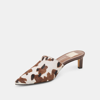 Lexy Cocoa Taurus Calf Hair Heels - Dolce Vita