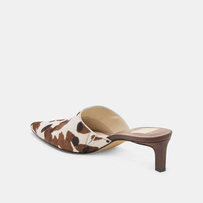Lexy Cocoa Taurus Calf Hair Heels - Dolce Vita