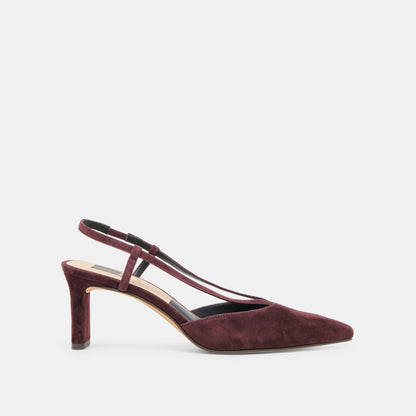 Ginay Mulberry Suede Heels - Dolce Vita