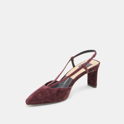 Ginay Mulberry Suede Heels - Dolce Vita