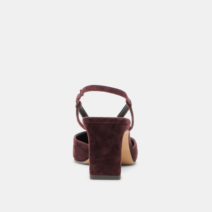 Ginay Mulberry Suede Heels - Dolce Vita