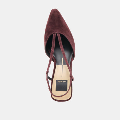 Ginay Mulberry Suede Heels - Dolce Vita