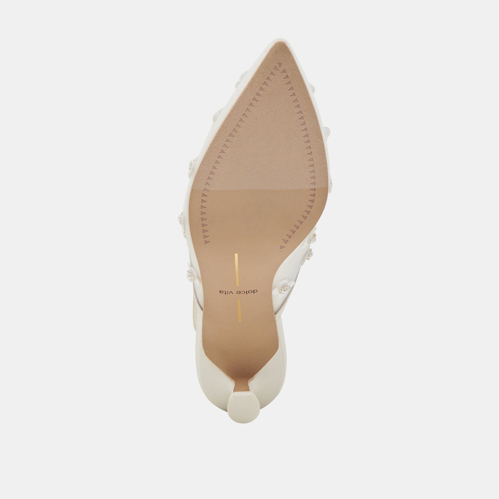 CLARA PEARL HEELS TRUE WHITE DAISY MESH - Dolce Vita