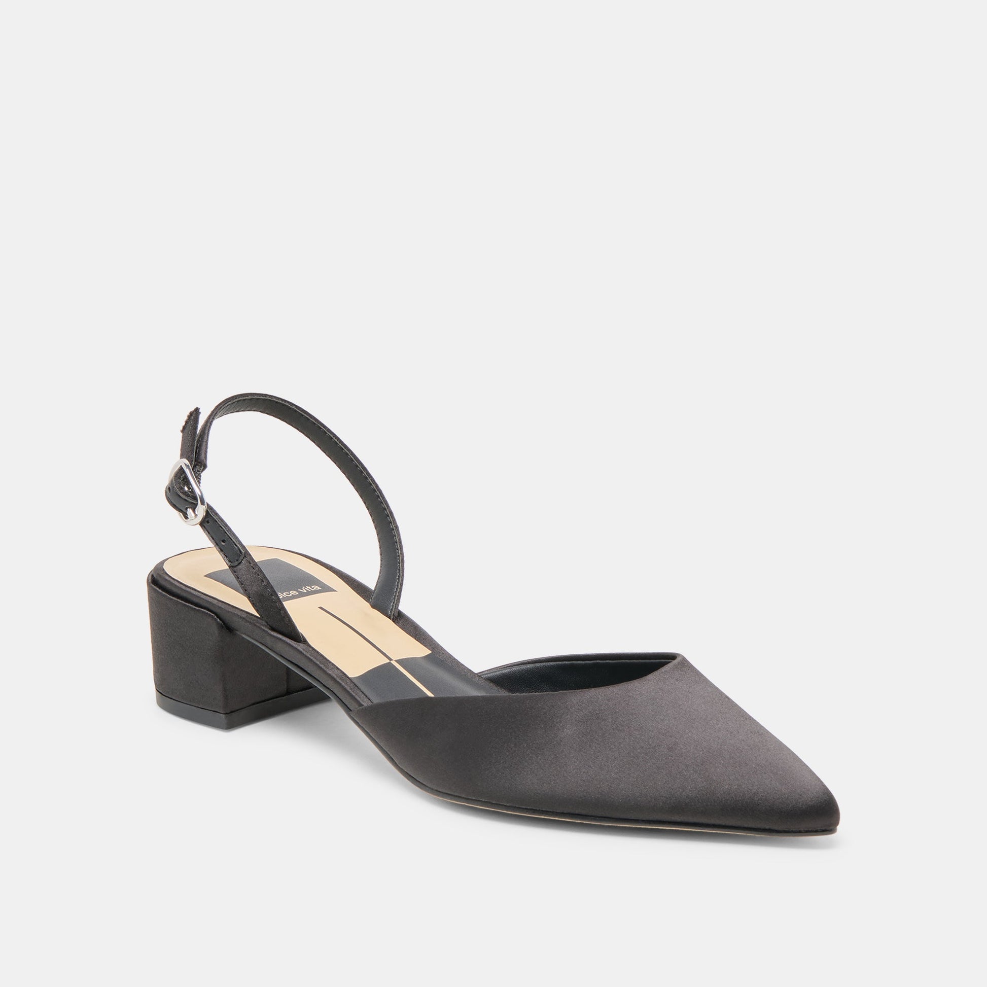 Carel Onyx Satin Heels - Dolce Vita