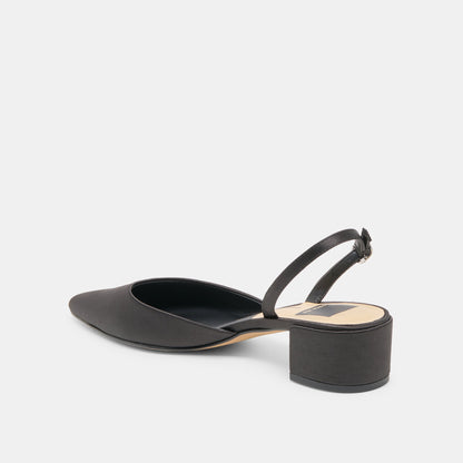 Carel Onyx Satin Heels - Dolce Vita