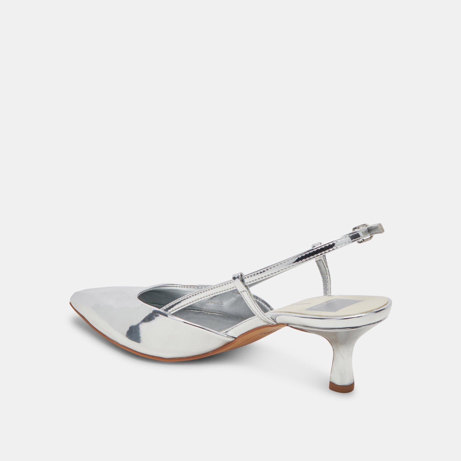 ODELA WIDE HEELS SILVER STELLA - Dolce Vita