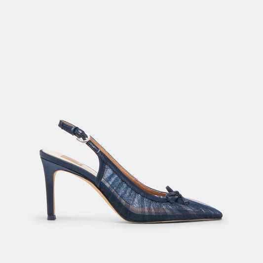 Yela Navy Tulle Heels - Dolce Vita