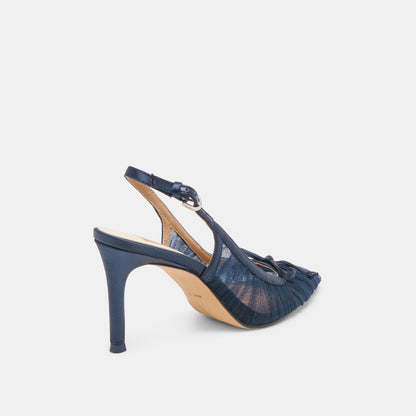 Yela Navy Tulle Heels - Dolce Vita