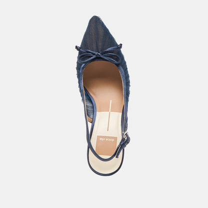 Yela Navy Tulle Heels - Dolce Vita