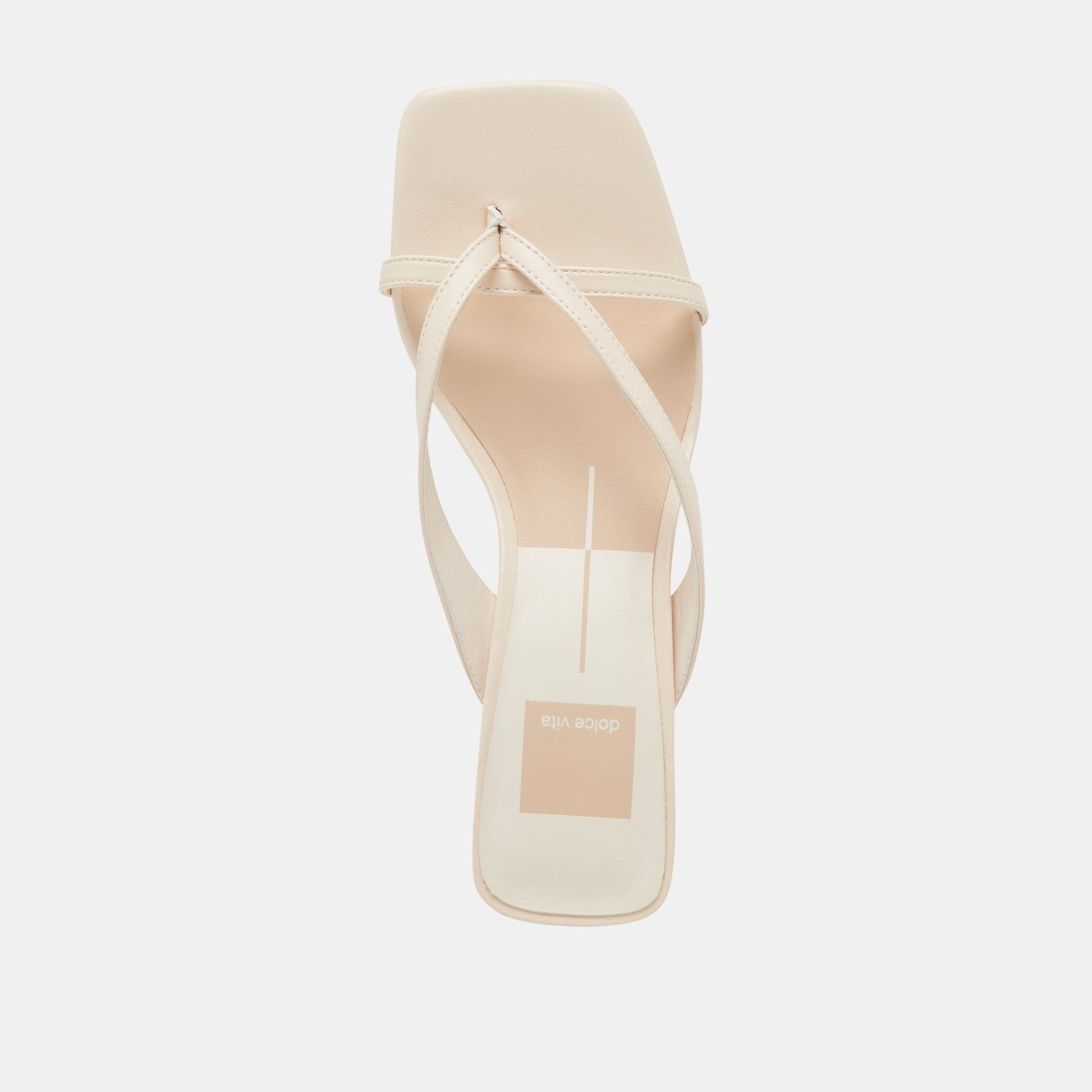 BREVEL HEELS BONE LEATHER - Dolce Vita