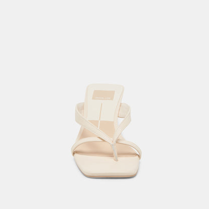 BREVEL HEELS BONE LEATHER - Dolce Vita