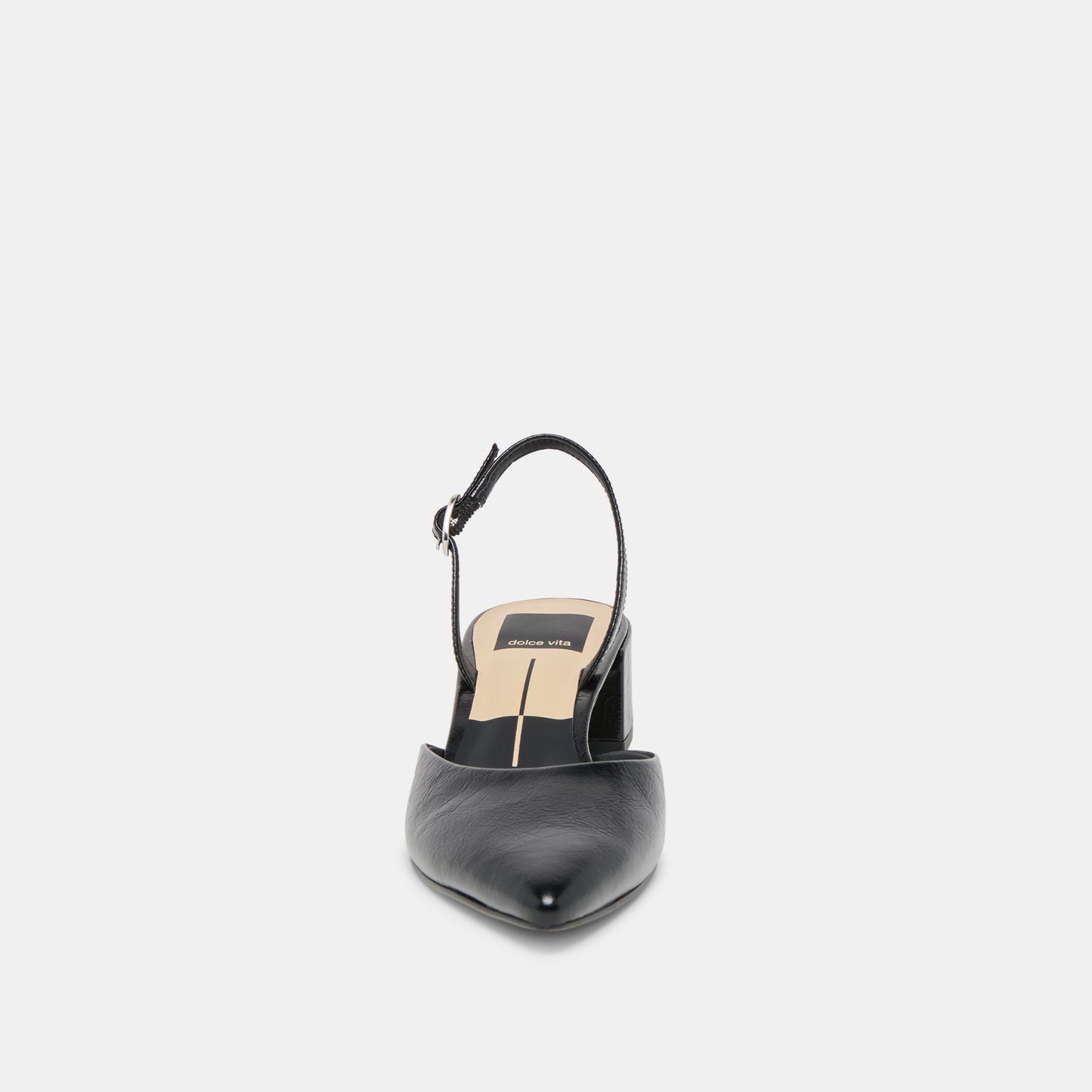Carel Midnight Crinkle Patent Leather Heels - Dolce Vita