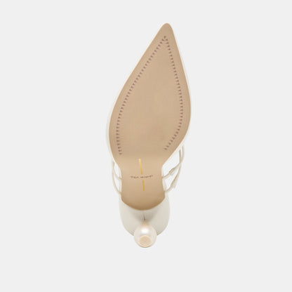 Klaire True White Leather Heels - Dolce Vita