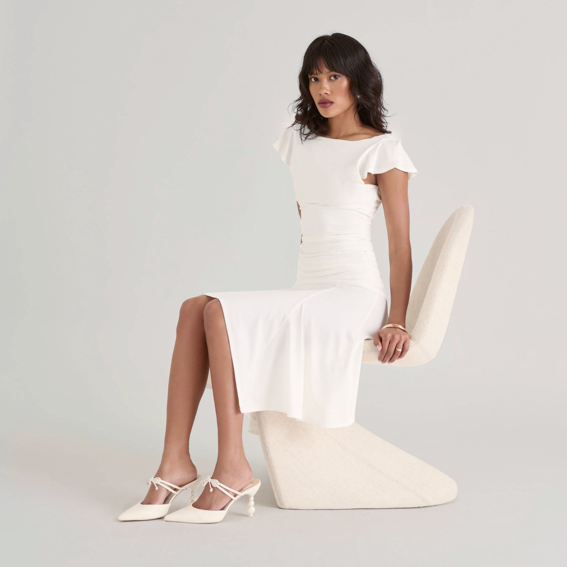 Klaire True White Leather Heels - Dolce Vita