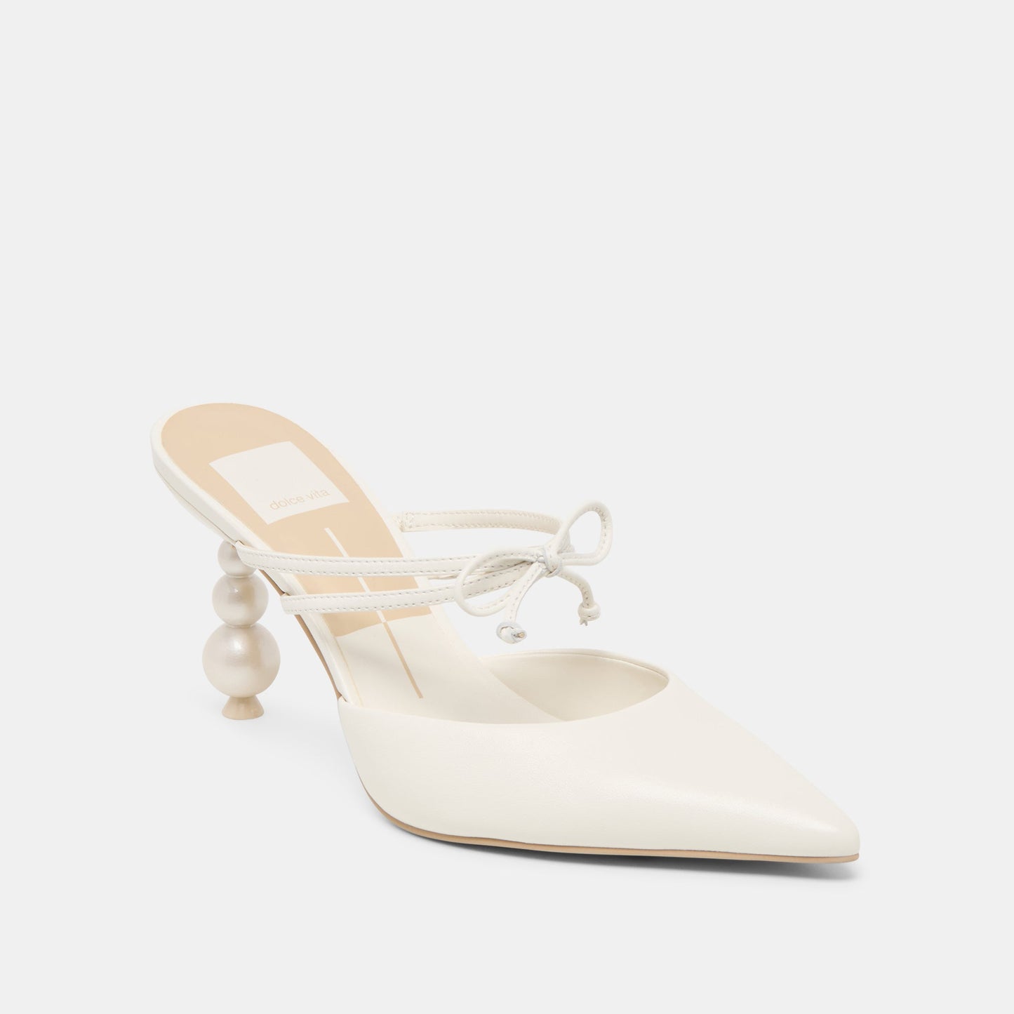 Klaire True White Leather Heels - Dolce Vita