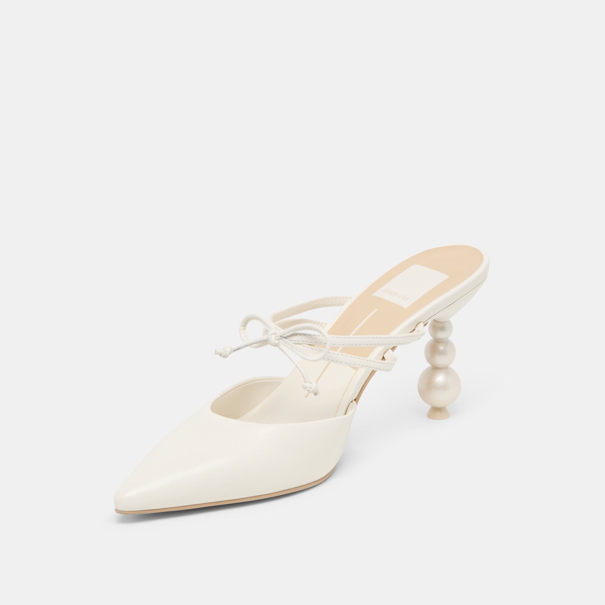 Klaire True White Leather Heels - Dolce Vita