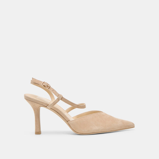 Kamra Camel Suede Heels - Dolce Vita