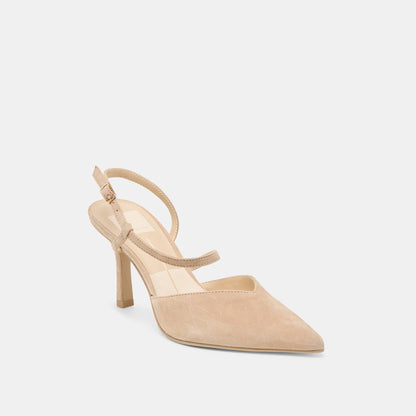 Kamra Camel Suede Heels - Dolce Vita