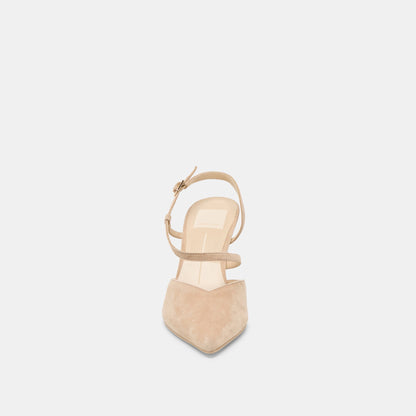 Kamra Camel Suede Heels - Dolce Vita