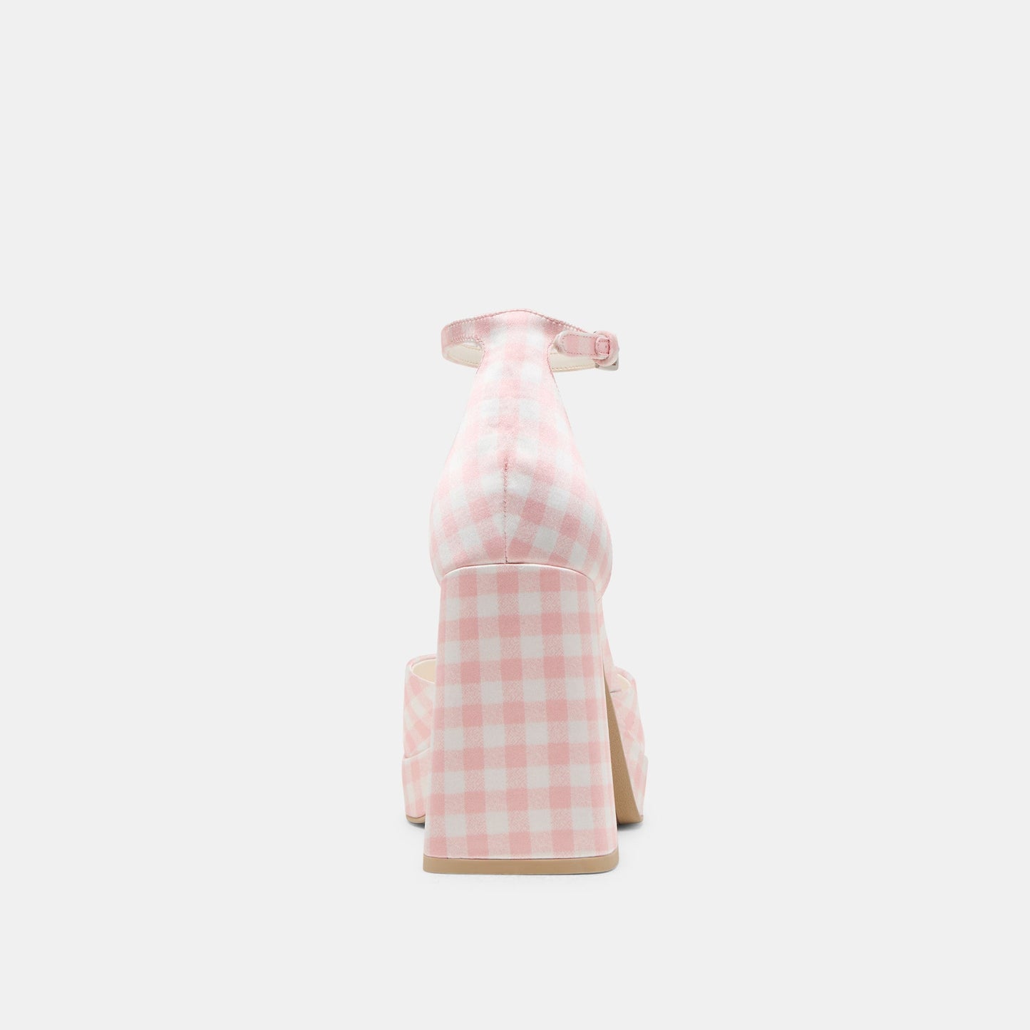 Reyes X Byrdie Golf Pink Plaid Gingham Heels - Dolce Vita