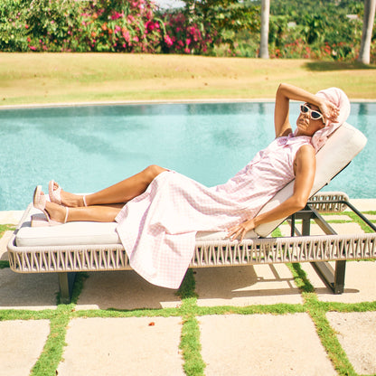 Reyes X Byrdie Golf Pink Plaid Gingham Heels - Dolce Vita