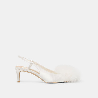 Kamy True White Satin Heels - Dolce Vita