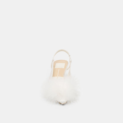 Kamy True White Satin Heels - Dolce Vita