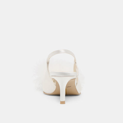 Kamy True White Satin Heels - Dolce Vita