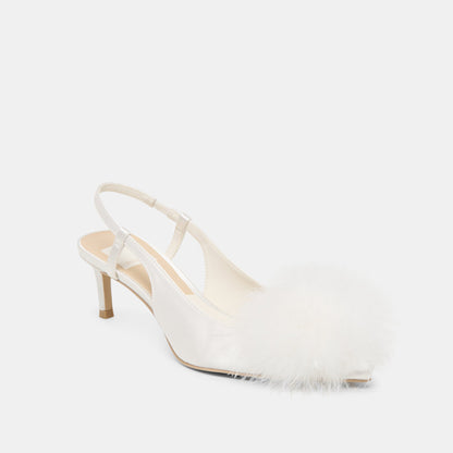 Kamy True White Satin Heels - Dolce Vita