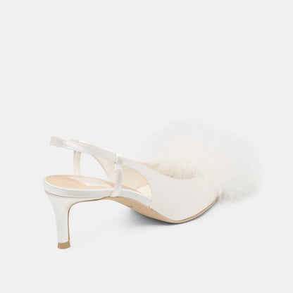 Kamy True White Satin Heels - Dolce Vita