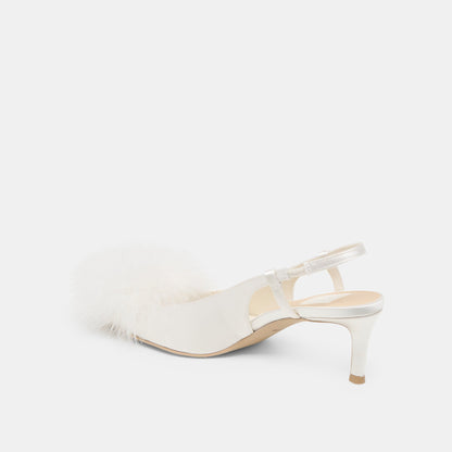 Kamy True White Satin Heels - Dolce Vita