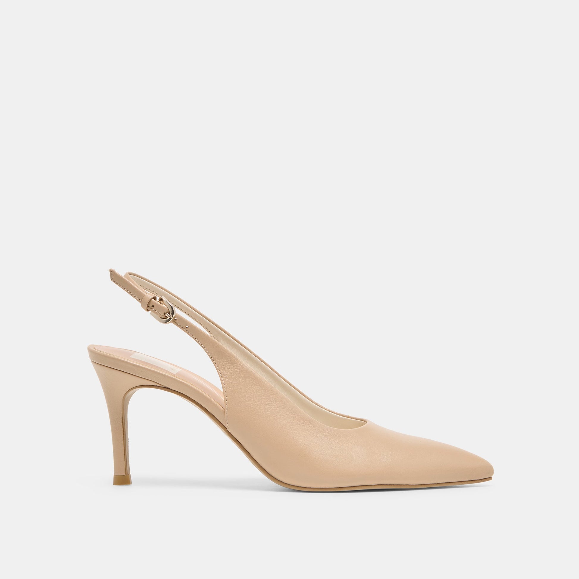 Elasi Beige Crinkle Patent Heels - Dolce Vita