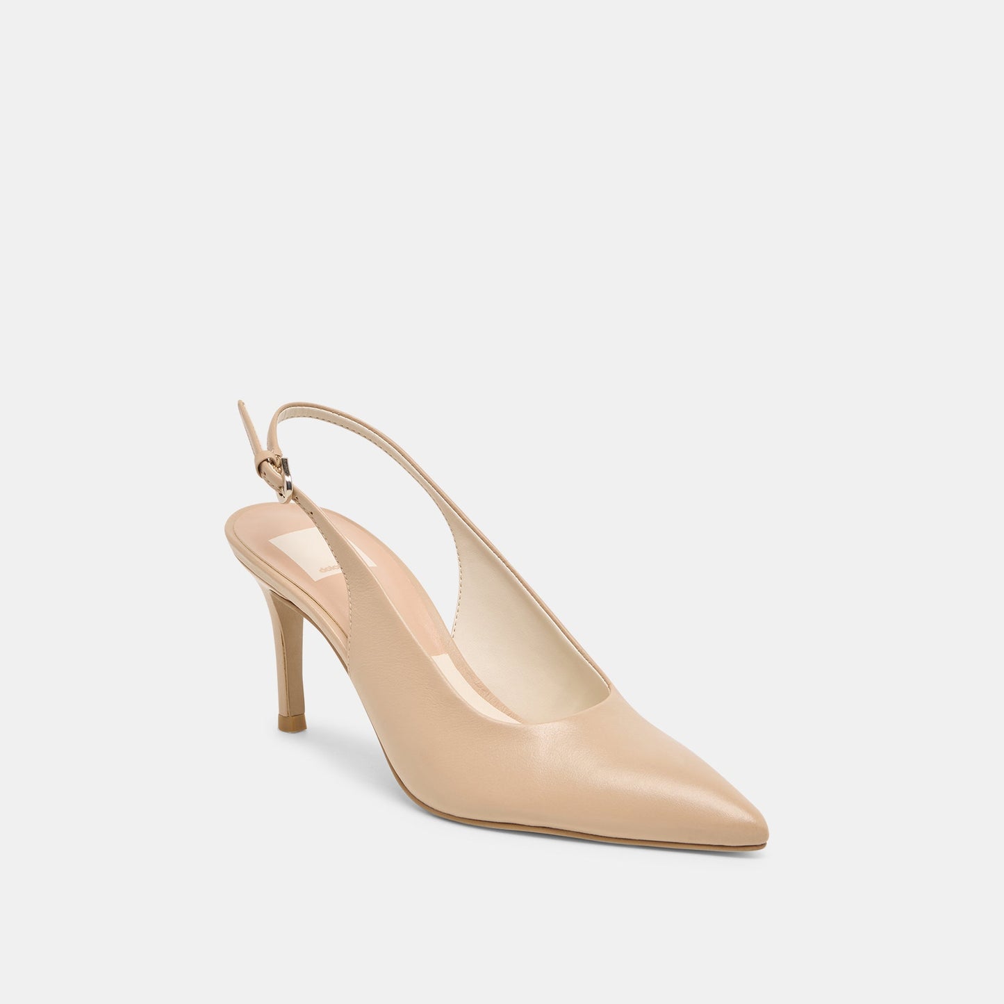 Elasi Beige Crinkle Patent Heels - Dolce Vita