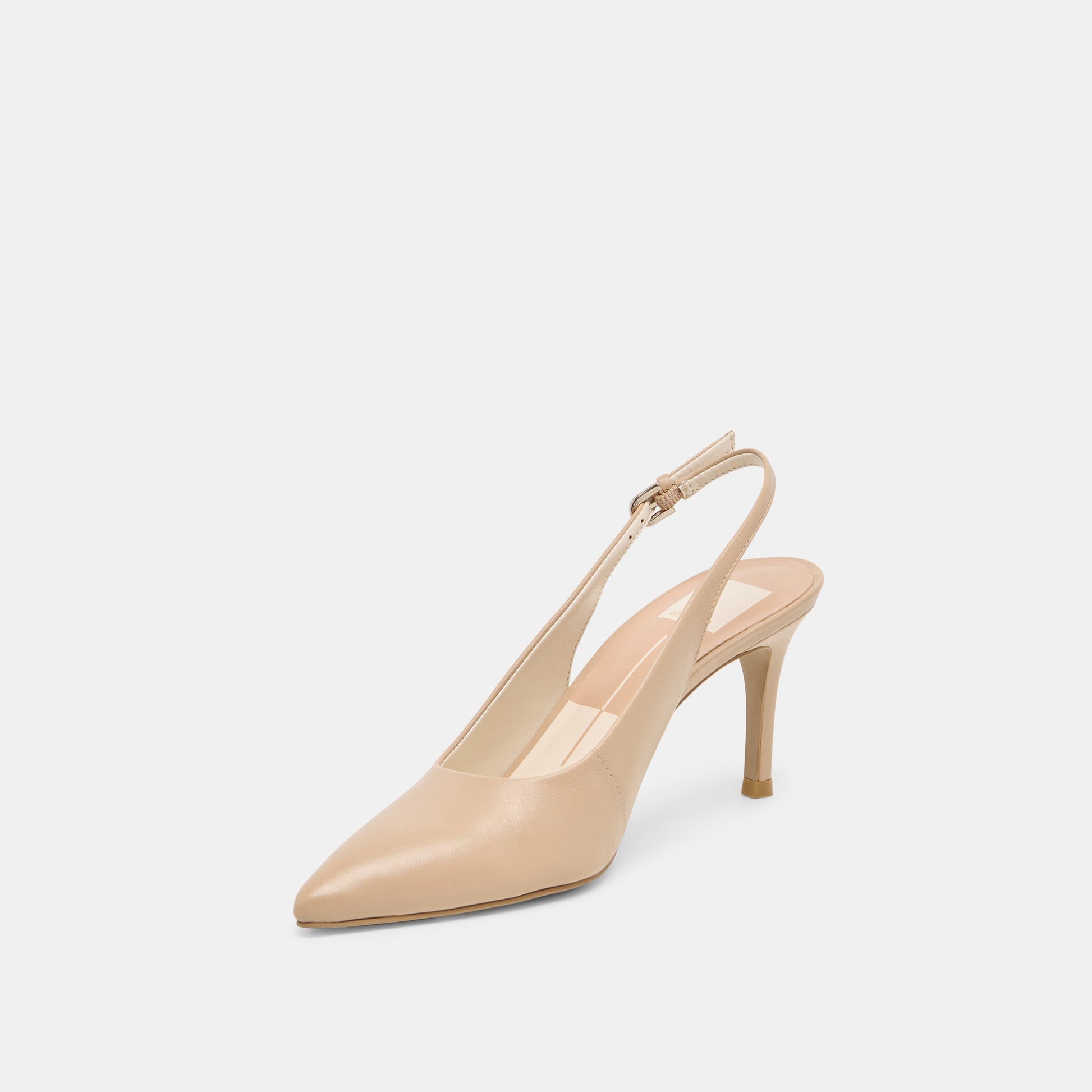 Elasi Beige Crinkle Patent Heels - Dolce Vita